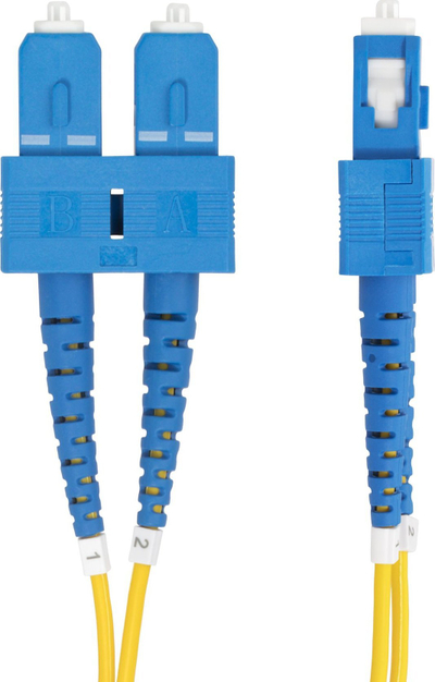 Kabllo fibër optik Digitus SC në SC UPC, 5m, OS2 9/125µm duplex, e verdhë