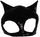 Maskë kostumi Woman Cat Batman 401, nga eko lëkurë, për të rritur, e zezë