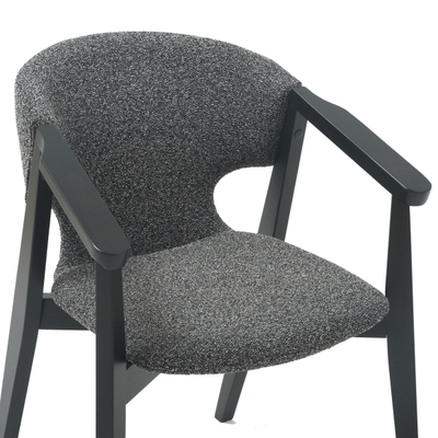 Kolltuk ngrënieje Yeger 62,5x60x79Hcm (HM9995.01), zezë/ gri