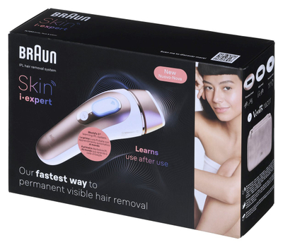 Epilator IPL Braun Smart Skin I-Expert PL7253, 3 koka, me rrasë, i bardhë
