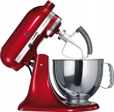 Aksesori i mikserit KitchenAid 5KFE5T Flex Edge Beater, për enë 4.8L, skaj silikoni fleksibël, gri me të bardhë