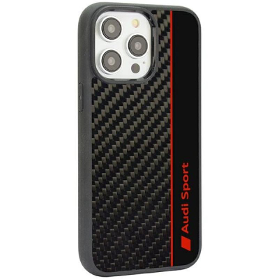 Mbulesë telefoni Audi Carbon Fiber AUS TPUPCIP14P R8 D1, për iPhone 14 Pro 6.1", hardcase, e zezë