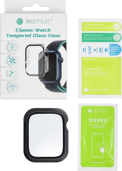 Mbulesë mbrojtëse Bestsuit për Apple Watch Series 7 8 45mm, me xham, grafit