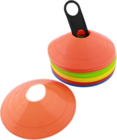 Kone stervitje për sport, set 50 copë, 5 ngjyra, me çantë