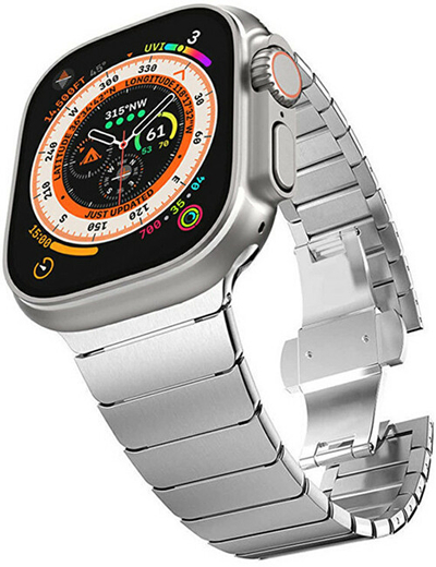 Rrip 4wrist për orë Apple 42/44/45/49 mm, i argjendtë