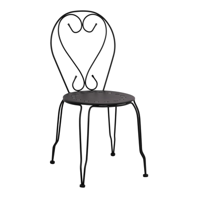Karrige Amore alumini 42×48×90 cm (HM5007.11), zezë