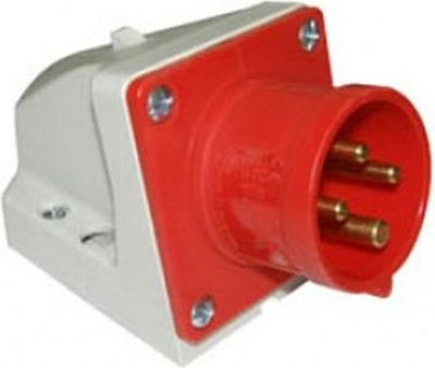 Prizë industriale murale PCE 514-6, 16A 4P, 400V IP44, e kuqe