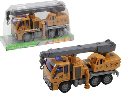 Lodër kamion vinç Trifox Heavy Crane Truck, me mekanizëm lëvizës, e verdhë
