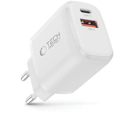 Karikues muri Tech-Protect NCA20, 20W PD QC3.0, i bardhë