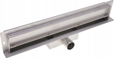 Kanaletë lineare murale Flow, 100 cm, çelik inox, ngjyrë argjendtë