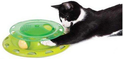 Lodër për mace Petstages Catnip Chaser Track, interaktive, me catnip, jeshile