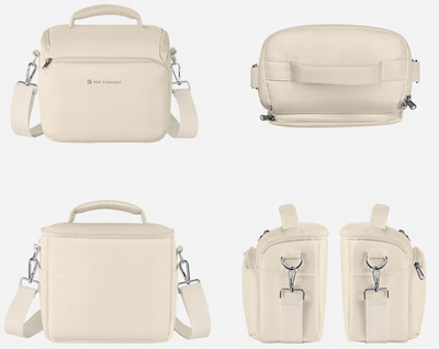 Çantë shpine me një rrip për aparat K&amp;F Concept Sling Bag Small, për DSLR SLR edhe kamera kompakte, bezhë