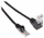 Kabllo rrjeti UTP Cat 5e, RJ45 drejt në RJ45 kënd, 3m, e zezë