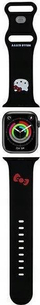 Rrip ore Hello Kitty HKAWLSCHBLK për Apple Watch 42/44/45/49mm, silikon, i zi