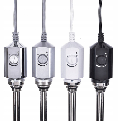 Rezistencë elektrike për radiator banjoje Inoxstyle, 600W, me termostat elektronik, e zezë