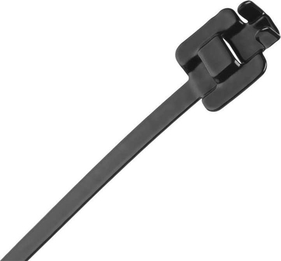 Lidhëse kabllosh metalike C3 0, 30cm x 6.3mm, set 10 copë, të zeza