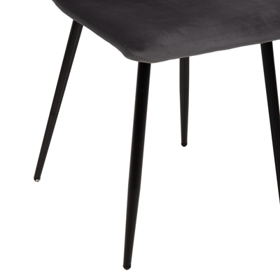 Karrige ngrënieje Latrell 43x54x88Hcm (HM8587.01), gri/ zezë