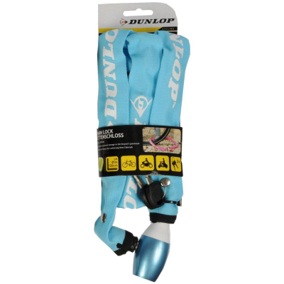 Kandari biçiklete Dunlop, zinxhir çeliku 120cm, me çelës, i zi