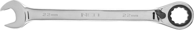 Çelës unazë me racetë Neo, 22 mm, çelik krom vanadium, argjendtë