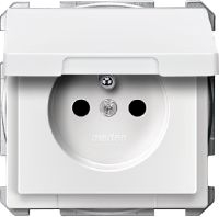 Prizë e vetme Schneider Electric Merten System D, me tokëzim, 16A IP20, e bardhë
