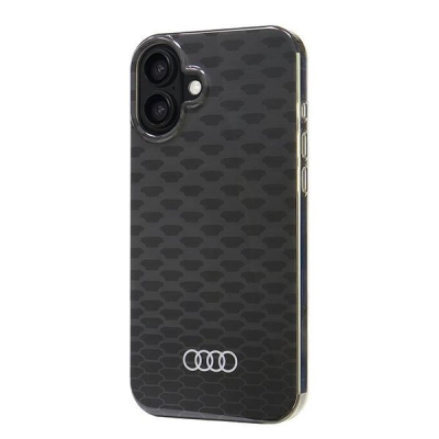 Kapak telefoni Audi IML Stitching Pattern MagSafe, për iPhone 16 Plus 6.7", TPU PC, i zi