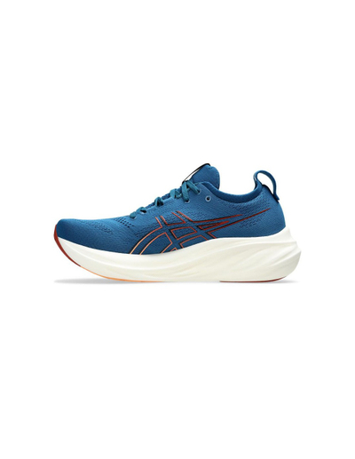 Atlete vrapimi Asics Gel-Nimbus 26 për meshkuj, amortizim PureGEL, taban Hybrid ASICSGRIP, blu