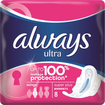 Санитарни влошки Always Ultra Super Plus, 8 парчиња