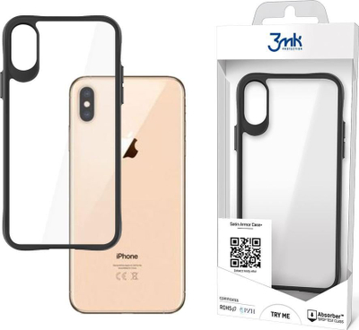 Kapak mbrojtës 3MK SatinArmor+ për iPhone Xs Max, që mban si ushtarakja, transparent