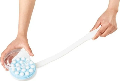 Aplikues locioni Sundo Lotion Creamer 44cm, me dorezë t’gjatë, i bardhë me blu