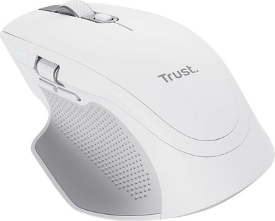 Maus Trust Ozaa+, wireless, USB, i bardhë