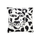 Jastëk zbukurues Iittala Cheetah, 47x47cm, liri me pambuk, bardh e zi