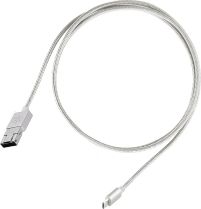 Kabllo SilverStone USB, USB-A - microUSB (52012), 1 m, e argjendtë