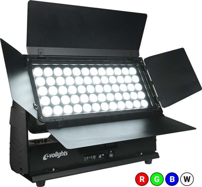 Транспортен куфер Evolights Case, за 4 LED Wall Washer, со тркала, црн
