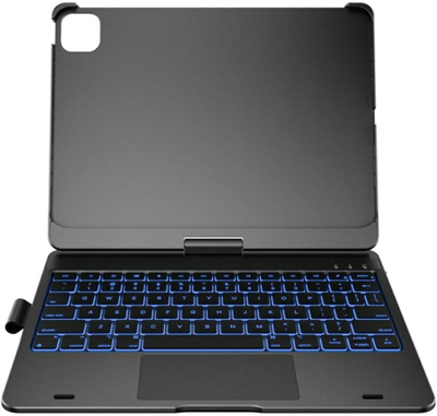 Këllëf tastiere Tech-Protect Flexbook Touch për iPad Air 11", me tastierë të ndriçuar, gri