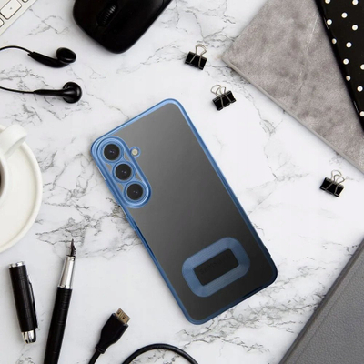 Mbrojtëse telefoni Glam Case për Xiaomi Redmi Note 14 Pro 5G, TPU, transparente me kornizë blu