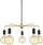 Llampë varëse Netlighting Modern, 5 drita, E27, e zezë me ari