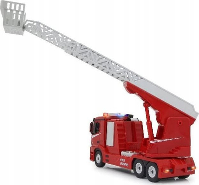Lodër kamion zjarrfikës Jamara Mercedes-Benz Antos me telekomandë 2.4GHz, shkallë 1:24, i kuq
