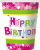 Gotë letre GoDan EKO Happy Birthday, 270ml, set me 6 copa, shumëngjyrëshe