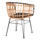 Karrige oborri Allegra HM5456 11, metal, wicker, bezhë e zezë