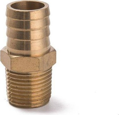 Nipel bronzi për zorren 19mm, lidhje 1/2", i fortë kundra ndryshkut