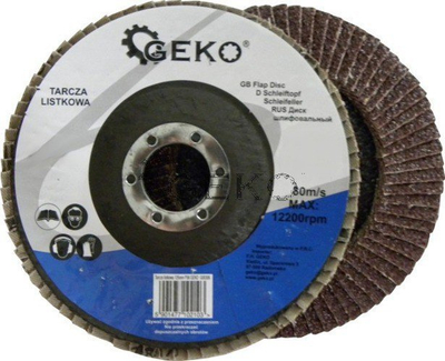 Disk flap GEKO 125mm, granulim P40, oksid alumini