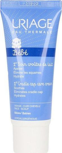 Krem për bebe Uriage Bébé 1st Cradle Cap Care Cream, për kore qumështi, 40ml, blu