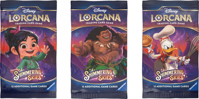 Kuti booster lojrash me letra Ravensburger Disney Lorcana Shimmering Skies Chapter 5, 24 booster, përmbledhje e plotë