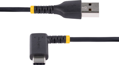 Kabllo karikimi StarTech.com USB A në USB C, 15cm, 3A, kënd i djathtë, i zi