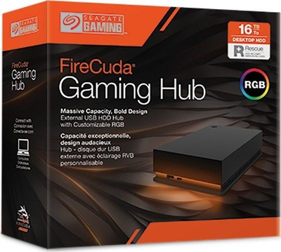 Hard disk i jashtëm Seagate FireCuda Gaming Hub, 16TB, USB 3.2, i zi