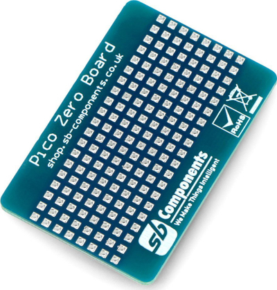 Pllakë prototipimi SB Components Pico Zero Board, për Raspberry Pi Pico, 2.54 mm, jeshile