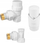 Set termostatik këndor FERRO ZTM31WH, 1/2", me kokë termostatike GT30, i bardhë