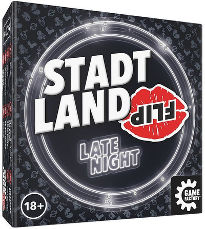 Lojë me letra Game Factory Stadt Land Flip Late Night, për të rritur 18+, shumëngjyrëshe