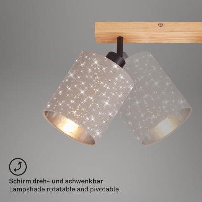Spote Briloner, 28,5cm, 2x exkl., E27, 25W taupe