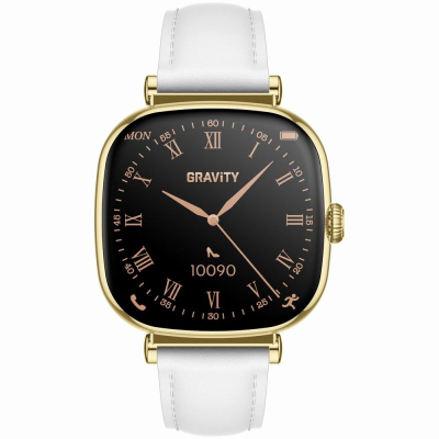 Smartwatch për goca Gravity GT32-2, bën telefonata, me rrip metalik edhe lëkure, ngjyrë e artë